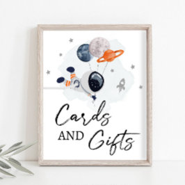 Karten und Geschenke Space Party Astronaut Boy Sig Poster