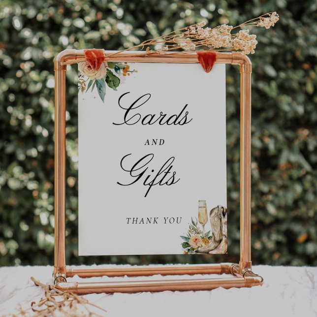 Karten und Geschenke Stiefel Bubbly Brautparty sig Poster (Von Creator hochgeladen)