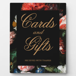 Karten und Geschenke Tafelschild Rote Schwarze Blü Fotoplatte