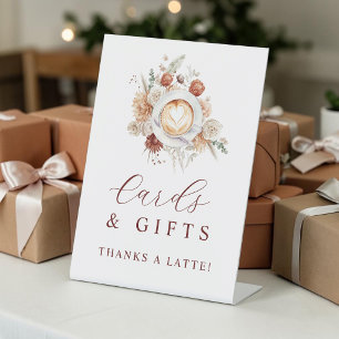 Karten und Geschenke Tischschild Kaffeethema Sockelschild