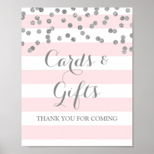 Karten und Geschenke Untere Pinselstriche Silver C Poster