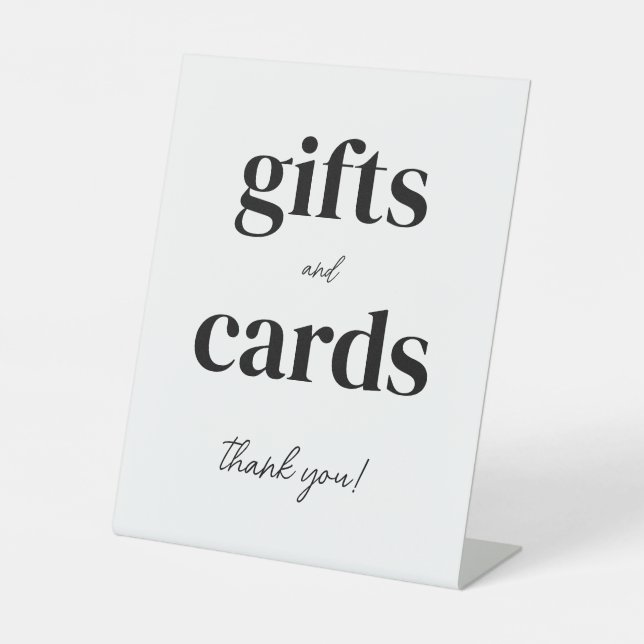 Karten und Geschenke Vielen Dank für jede Veransta Sockelschild (Vorderseite)