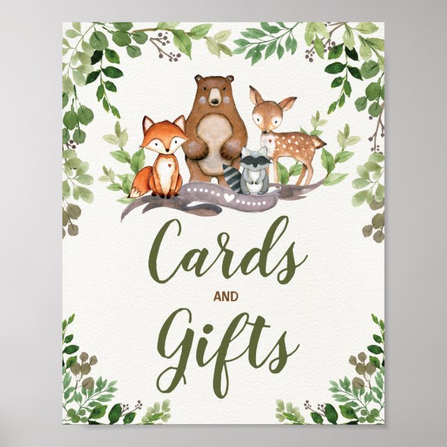 Karten und Geschenke Woodland Forest Baby Showroom Poster (Vorne)