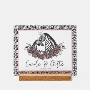 Karten und Geschenke Zebra Safari Baby Shower Schi Acrylschild