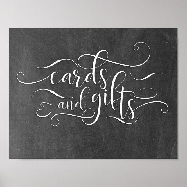Karten und Geschenkgutscheine für Hochzeiten Poster (Vorne)