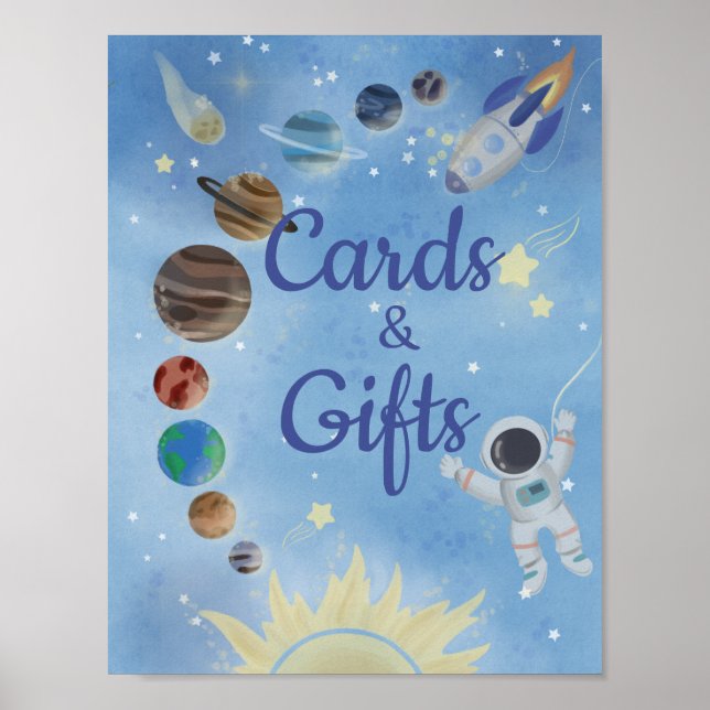 Karten und Geschenkposten für die Raumfahrt des As Poster (Vorne)