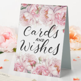 Karten und Wünsche Hochzeitsempfang Tischaufsteller