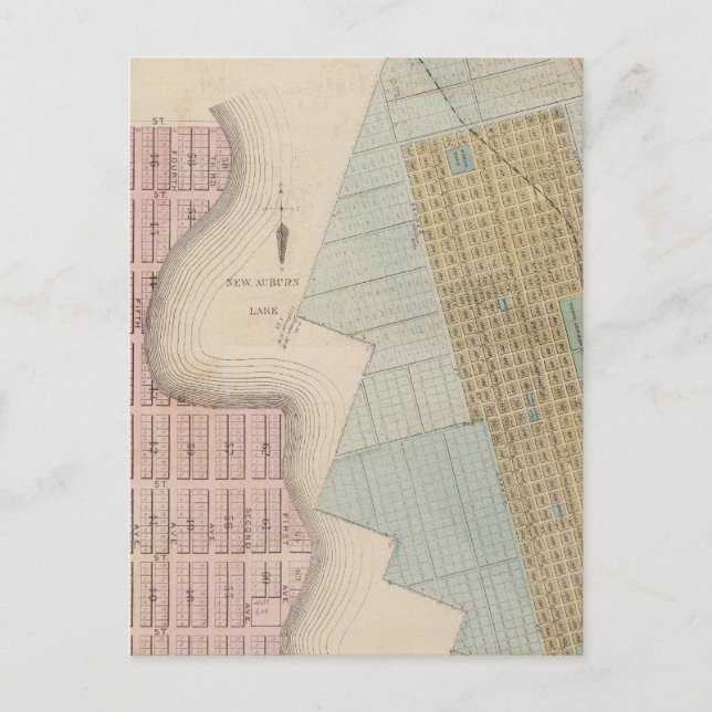 Karten von New Auburn, Minnesota (Vorderseite)
