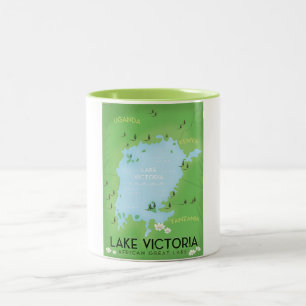 Karten von Victoriasee - Afrikas großer See Reises Zweifarbige Tasse