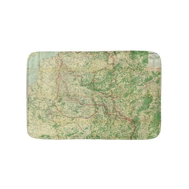 Karten-Western-Front Badematte (Vorderseite)
