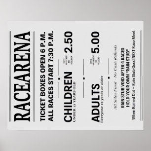 Karten-Zeichen-Wiedergabe 5 Danbury angemessene Poster