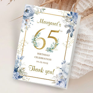 Karten zum 65. Geburtstag - gefaltete Dankeskarten