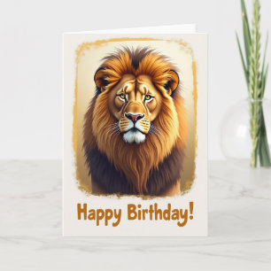 Karten zum Geburtstag mit Löwenmotiv