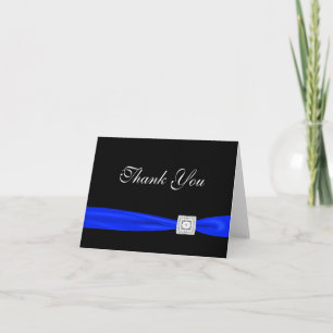 Karten zur Danksagung in Royal Navy Blau Schwarz