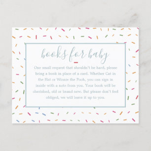 Kartenanfrage für Baby Shower Buch-Einlage Einladungspostkarte