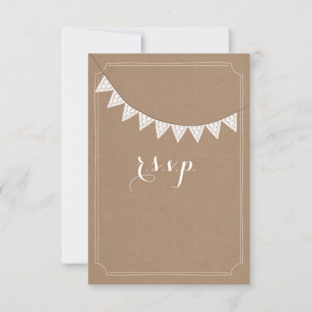 Kartenbestand Inspiriert Eyelet Bunting RSVP (Vorderseite)
