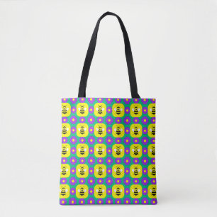 Kartenbienen und Blumen Tasche