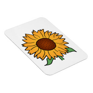 Kartenblumen, Sommerblumen Sonnenblume Magnet