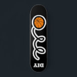 Kartendeck für Basketball-Designs in Monogramm Skateboard<br><div class="desc">Custom monogramm Basketball Design Skateboard Deck. Cooles Design für Skate und Mädchen aus Holz. Spaß Geburtstag Geschenk Idee für Kinder. Personalisieren Sie mit Ihrem eigenen Namen, einem lustigen Zitat oder Monogramm Buchstaben. Phantastische Geschenkidee zum Geburtstag für Skater, Sohn, Enkel, Neffe, Cousin, Tochter, Schwester, Bruder, Freunde, etc. Niedlicher Basketball mit anpassbarer...</div>