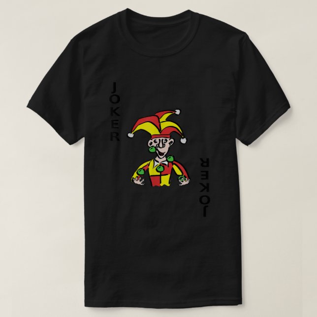 Kartendecker des Jokers Halloween-Kostümspiel T-Shirt (Design vorne)