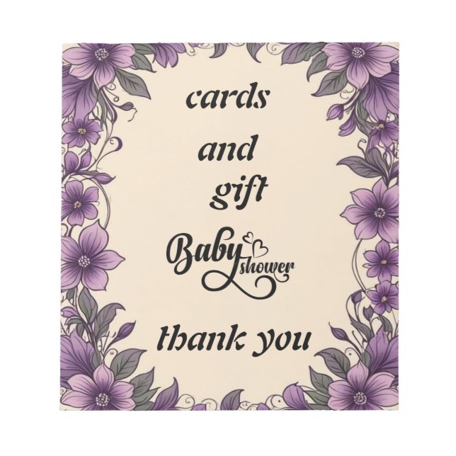 Kartendusche Notizblock (Vorderseite)