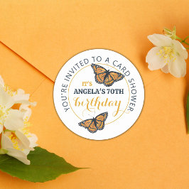 Kartendusche Schmetterling Umschlag Aufkleber