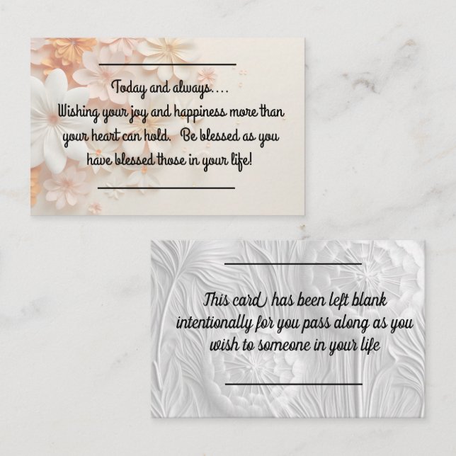 Karteneinlage - Gruß General mit DREHUNG! Visitenkarte (Vorne/Hinten)