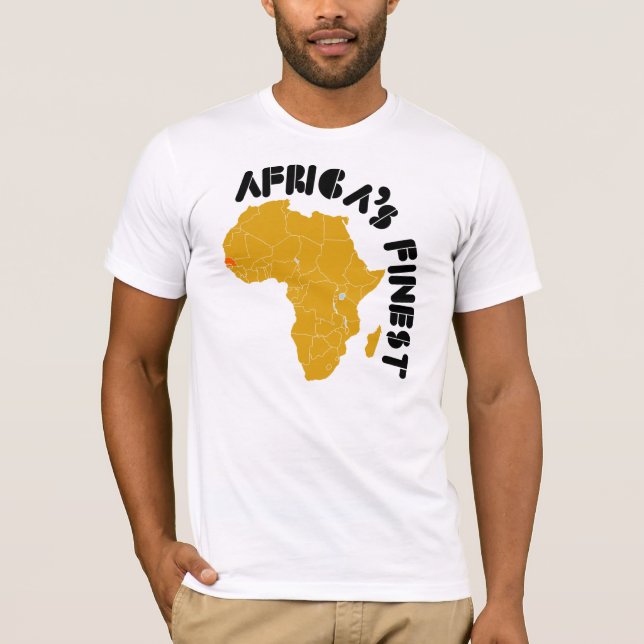 Kartenentwurf Senegals, Afrika T-Shirt (Vorderseite)