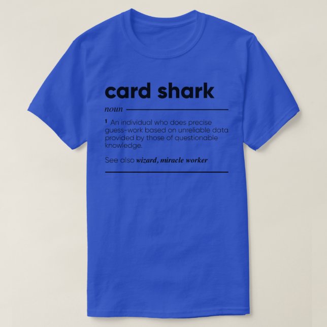 Kartenhai Funny Definition T-Shirt (Design vorne)