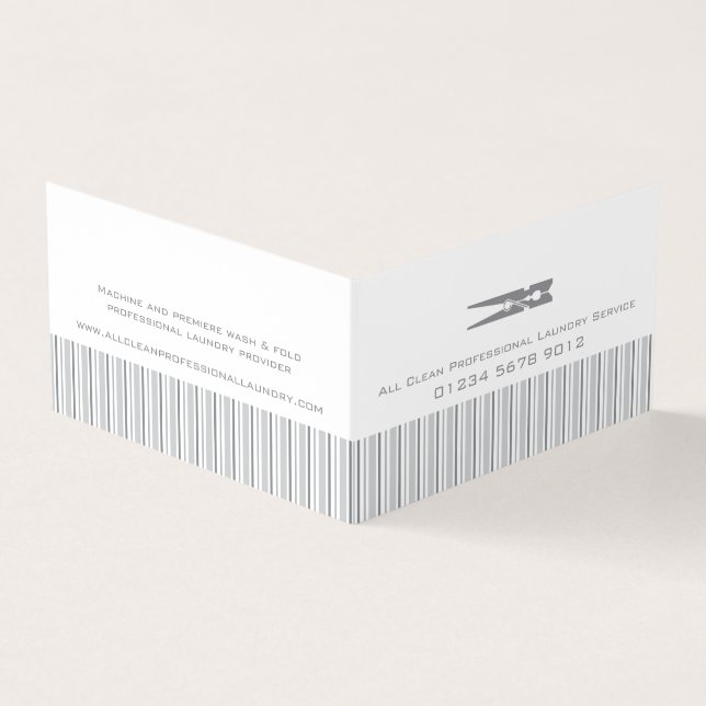 Kartenhalter für den Wäscheservice Visitenkarten (Vorderseite)