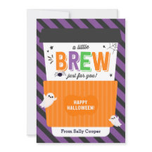 Kartenhalter für Herbst-Lehrer Halloween-Kaffeekar