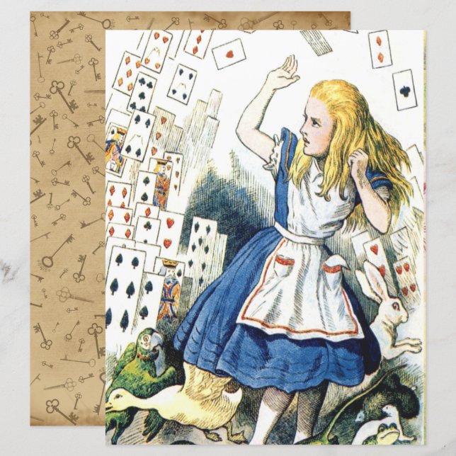 Kartenhalterung, Alice im Wunderland (Vorne/Hinten)