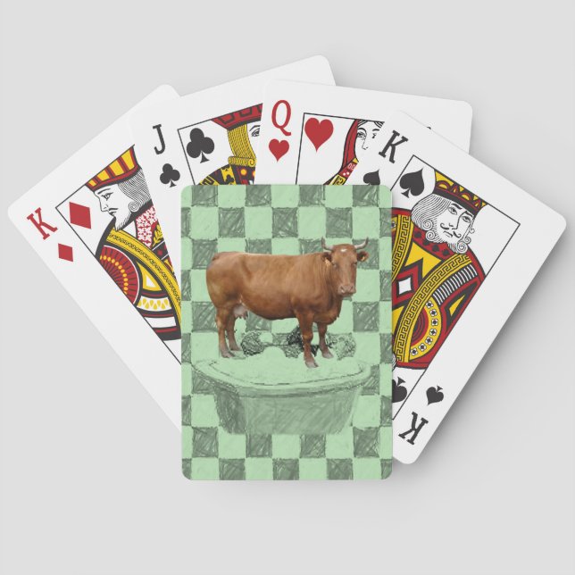 Kartenhalterung der Kuh Spielkarten (Rückseite)