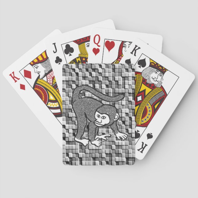 Kartenhalterung für Affen Spielkarten (Rückseite)