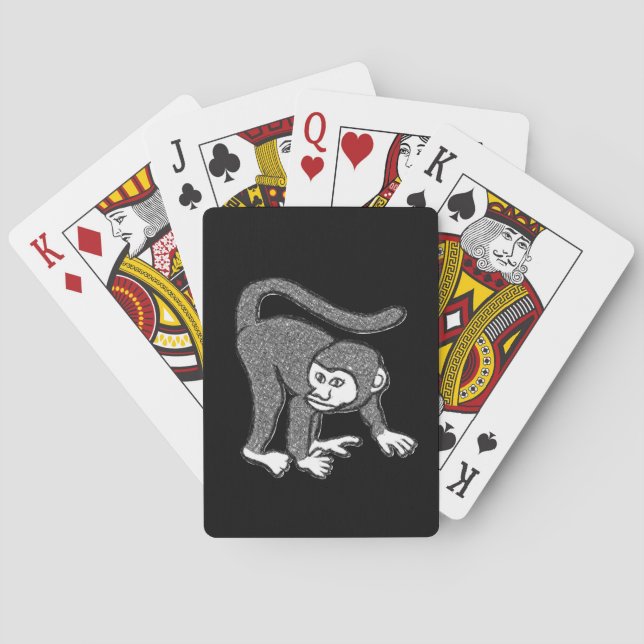 Kartenhalterung für Affen Spielkarten (Rückseite)