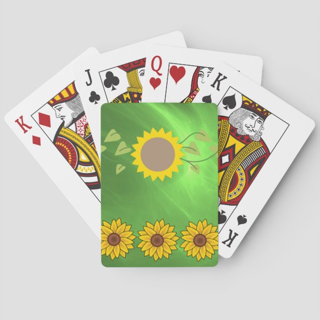 Kartenhalterung für Sonnenblumen Spielkarten (Rückseite)