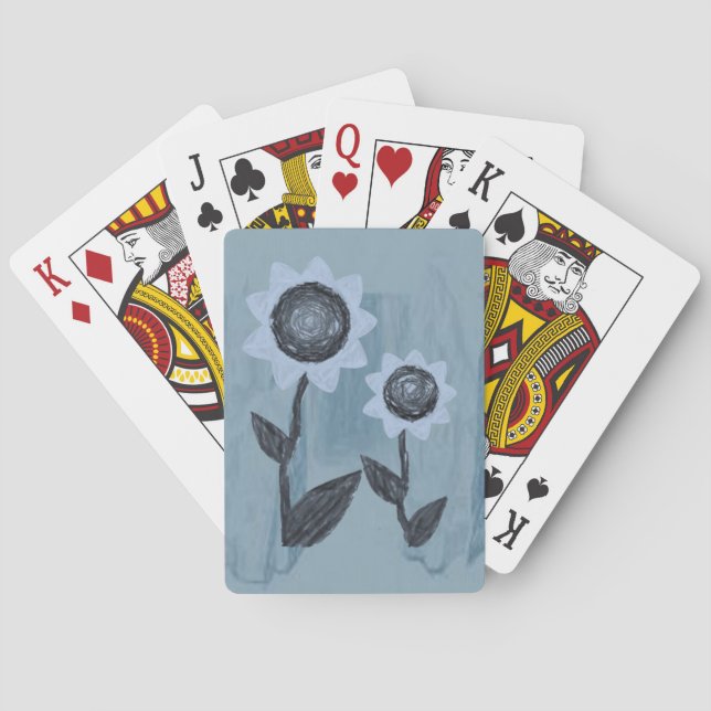 Kartenhalterung für Sonnenblumen Spielkarten (Rückseite)