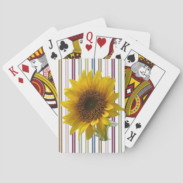 Kartenhalterung für Sonnenblumen Spielkarten (Rückseite)