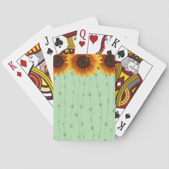 Kartenhalterung für Sonnenblumen Spielkarten (Rückseite)