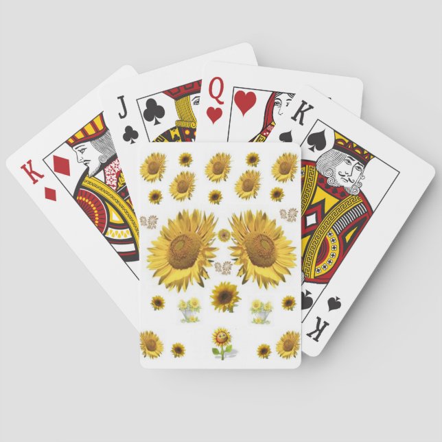 Kartenhalterung für Sonnenblumen Spielkarten (Rückseite)