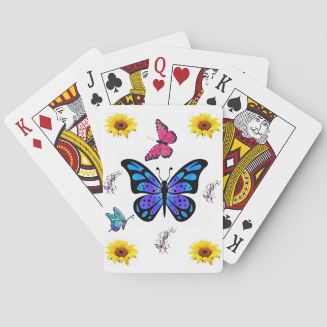 Kartenhalterung für Sonnenblumen Spielkarten (Rückseite)