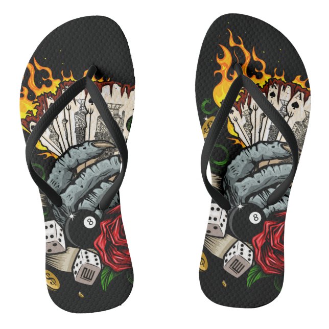 Kartenhand Flip Flops (Fußbett)