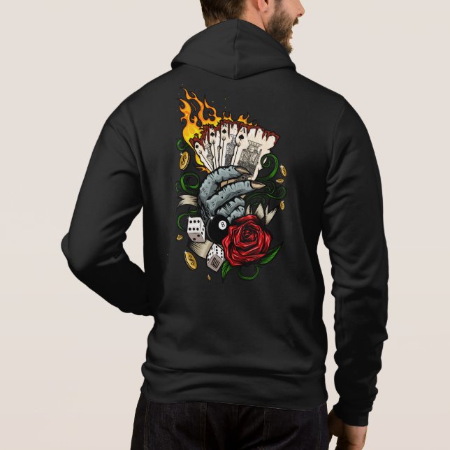 Kartenhand Hoodie (Rückseite)
