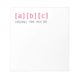 Kartenhaus | Nicht übertragbare Geschäftsbedingung Notizblock