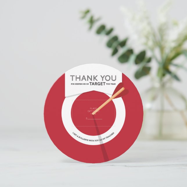 Karteninhaber | Bewertung | Lehrer Dankeskarte (Stehend Vorderseite)