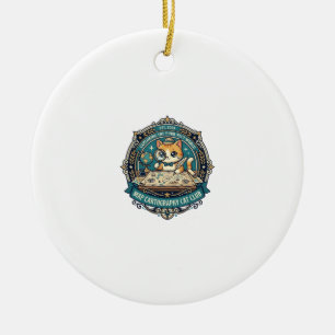Kartenkartografie Katze Lustige Katzenliebhaber De Keramik Ornament