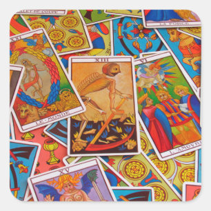 Kartenkleber Quadratischer Aufkleber