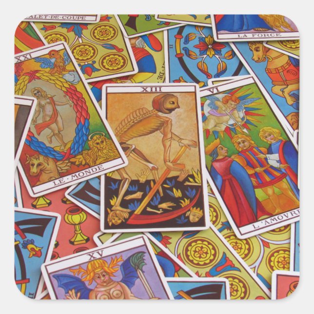 Kartenkleber Quadratischer Aufkleber (Vorderseite)