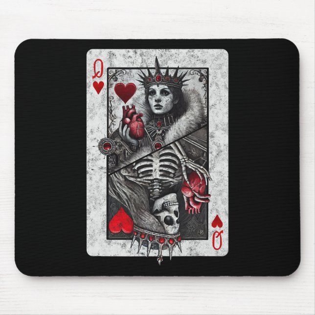 Kartenkönigin des Herzens, Skelett des Todes Mousepad (Vorne)