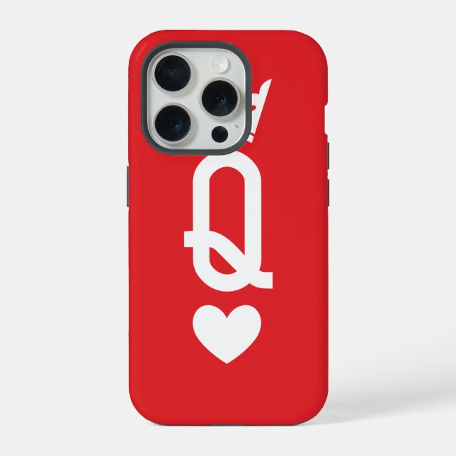 Kartenkönigin iPhone 15 Pro Hülle (Rückseite)